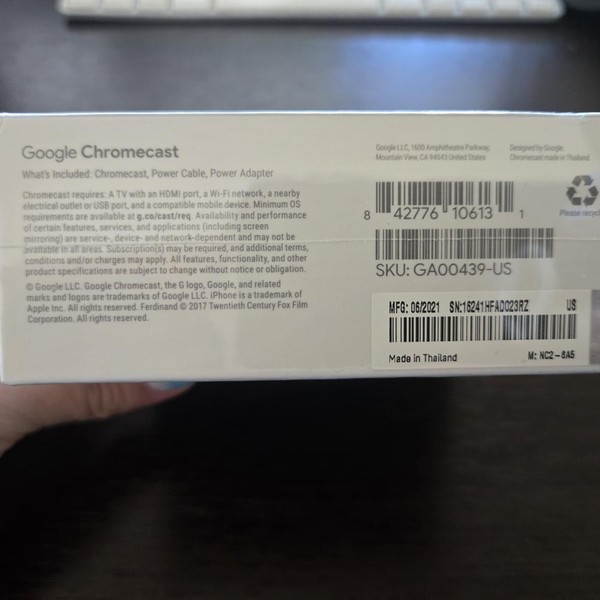 Google Chromecast 3rd Gen - Charcoal