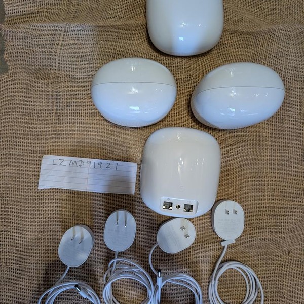 Google Nest Wifi Pro 6e Mesh Router - Snow, 4-Pack