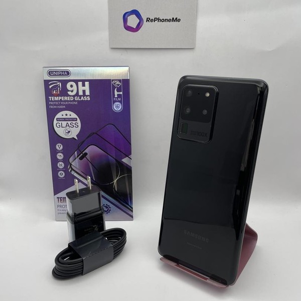Samsung Galaxy S20 Ultra 5G - Unlocked, 128 GB, Black, 12 GB, SM-G988U1