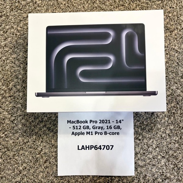 MacBook Pro 2021 - 14 inch - 512 GB, Gray, 16 GB, Apple M1 Pro 8-core