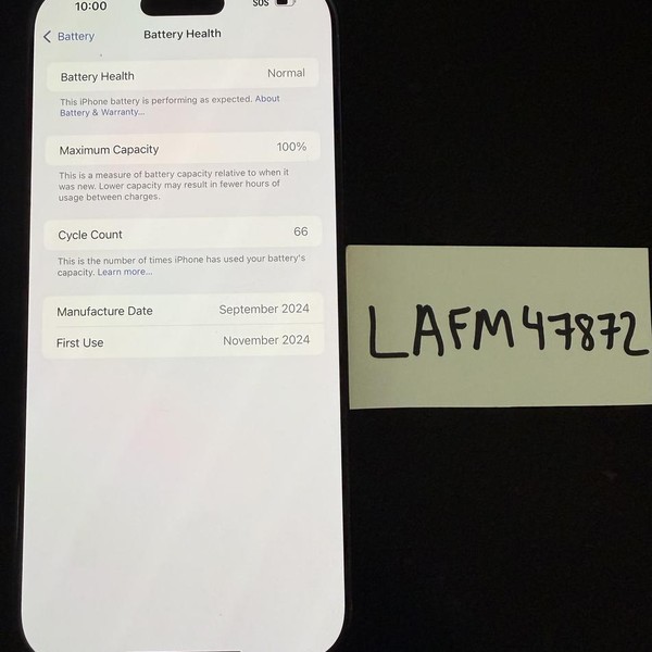 Apple iPhone 16 Pro Max - Unlocked, 1 TB, Black, A3084