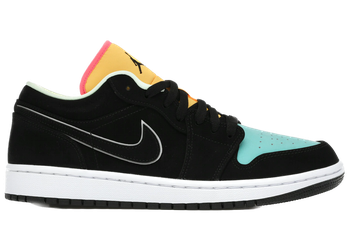Jordan 1 Low Black Aurora Green Laser Orange for sale