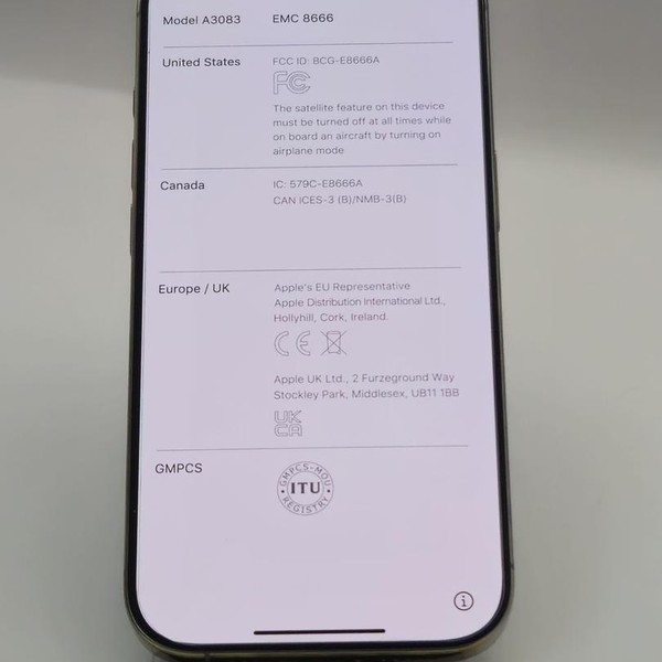 Apple iPhone 16 Pro - Verizon, Natural, 256 GB, A3083