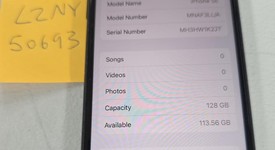 Fair
													Apple iPhone SE 3rd Gen 2022 - Unlocked, Midnight, 128 GB, A2595, photo 3 of 9