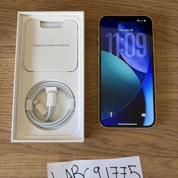 Apple iPhone 13 - Unlocked, Starlight, 128 GB, A2482