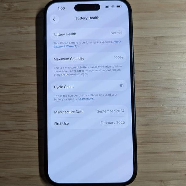 Apple iPhone 15 - Unlocked, 128 GB, Black, A2846