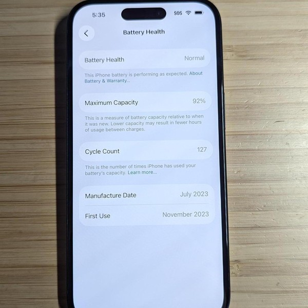 Apple iPhone 15 - Unlocked, 128 GB, Black, A2846