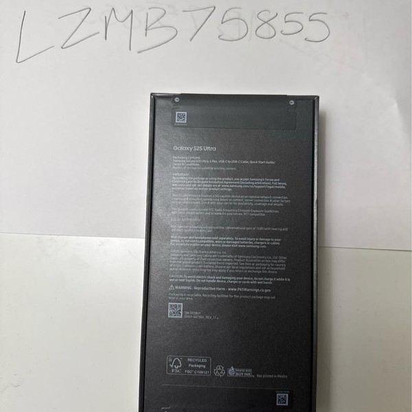 Samsung Galaxy S25 Ultra - Unlocked, 512 GB, Black, 12 GB, SM-S938U1