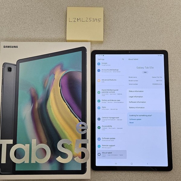 Samsung Galaxy Tab S5e - Wi-Fi, Black, 128 GB, 6 GB, SM-T720