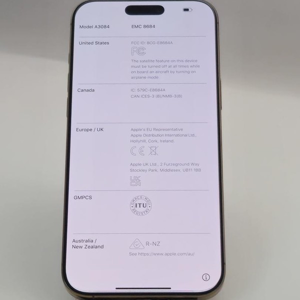 Apple iPhone 16 Pro Max - Unlocked, Desert, 256 GB, A3084