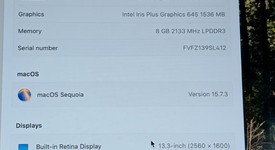 Good
													MacBook Pro 2019 - 13" - I5, Silver, 256 GB, 8 GB, photo 3 of 9