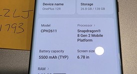 Good
													OnePlus 12R - Unlocked, Gray, 128 GB, 8 GB, CPH2611, photo 2 of 6