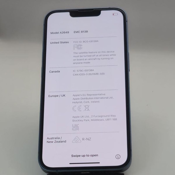 Apple iPhone 14 - Unlocked, 128 GB, Blue, A2649