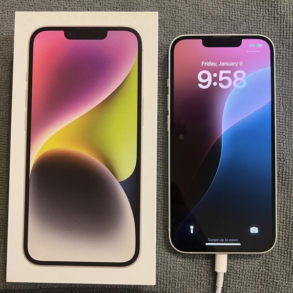 Apple iPhone 14 - Unlocked, 128 GB, Starlight, A2649