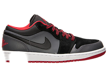 Jordan 1 Low Black Dark Grey Gym Red for sale