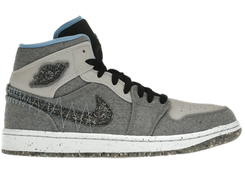 Jordan 1 Mid Crater Grey University Blue for sale