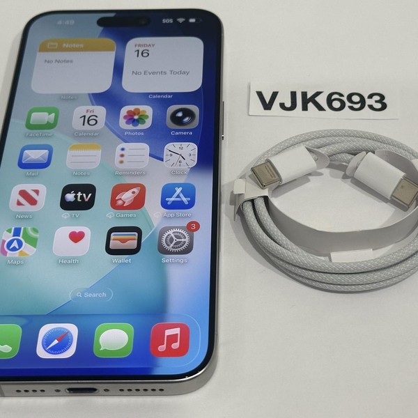 Apple iPhone 15 Pro Max - Unlocked, 256 GB, White, A2849