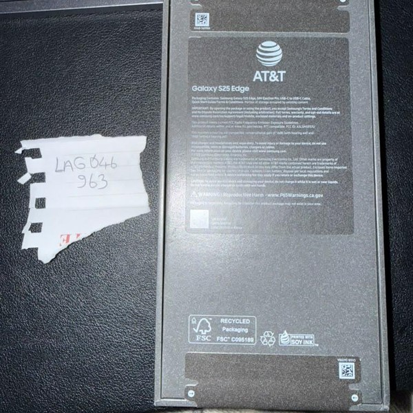 Samsung Galaxy S25 Edge - AT&T, 256 GB, Silver, 12 GB, SM-S937U