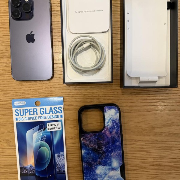 Apple iPhone 14 Pro - Unlocked, 256 GB, Purple, A2650