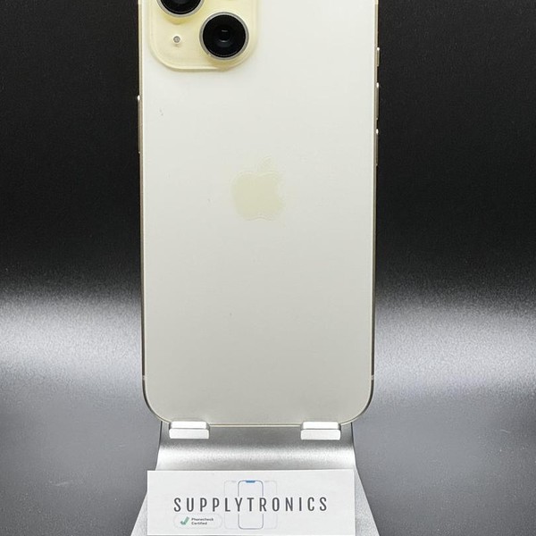 Apple iPhone 15 - Unlocked, 128 GB, Yellow, A2846