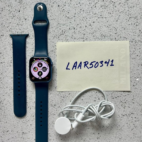 Apple Watch Series 7 45mm - Unlocked, Blue, A2477 - Cellular, Aluminum