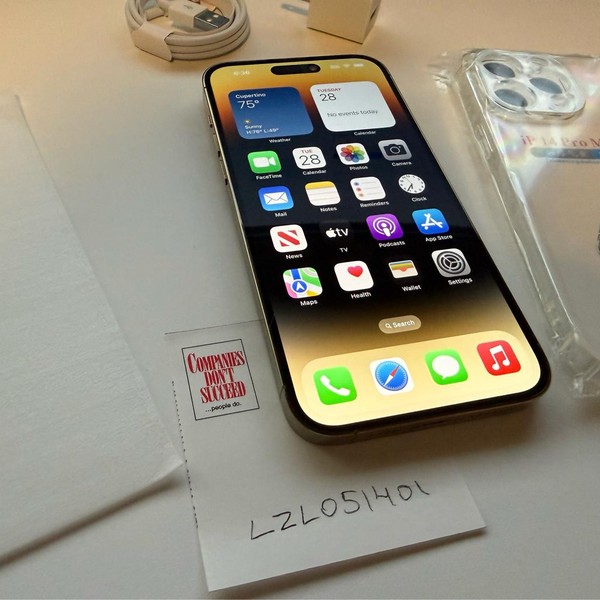 Apple iPhone 14 Pro Max - Unlocked, 128 GB, Gold, A2651