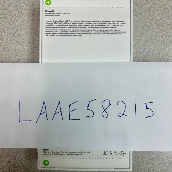 Apple iPhone 14 - Unlocked, 128 GB, Midnight, A2649