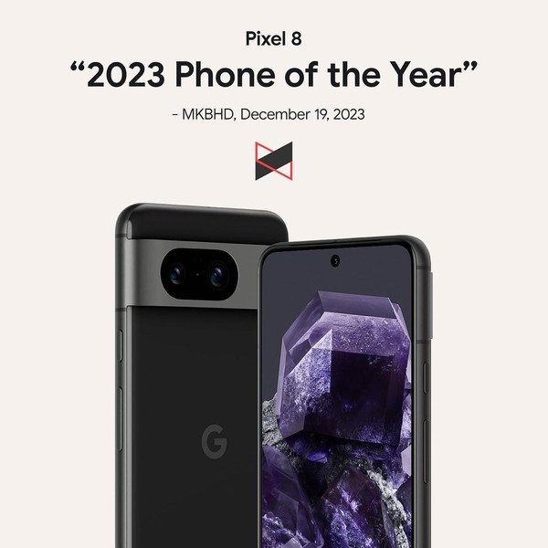 Google Pixel 8 - Unlocked, 128 GB, Obsidian, 8 GB, G9BQD, Sub-6 5G
