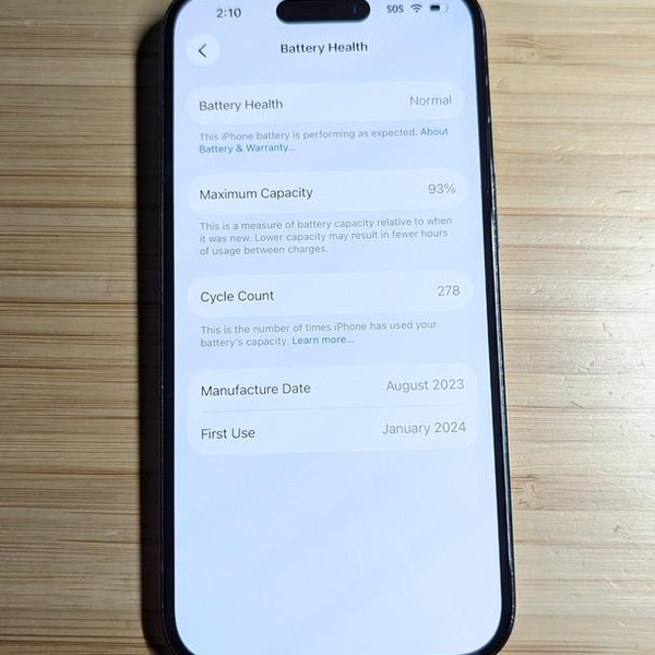 Apple iPhone 15 - Unlocked, 128 GB, Black, A2846