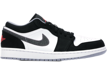 Jordan 1 Low Black White Wolf Grey Infrared 23 for sale