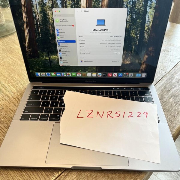 MacBook Pro 2018 (With Touch Bar) - 13 inch - 512 GB, Gray, 16 GB, Intel Core i5