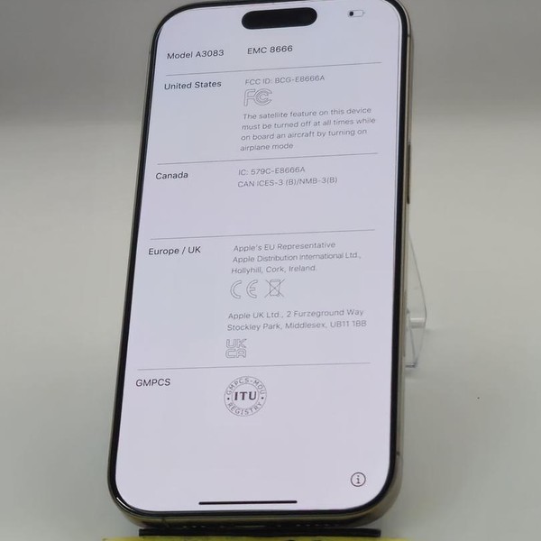 Apple iPhone 16 Pro - Unlocked, 256 GB, Natural, A3083