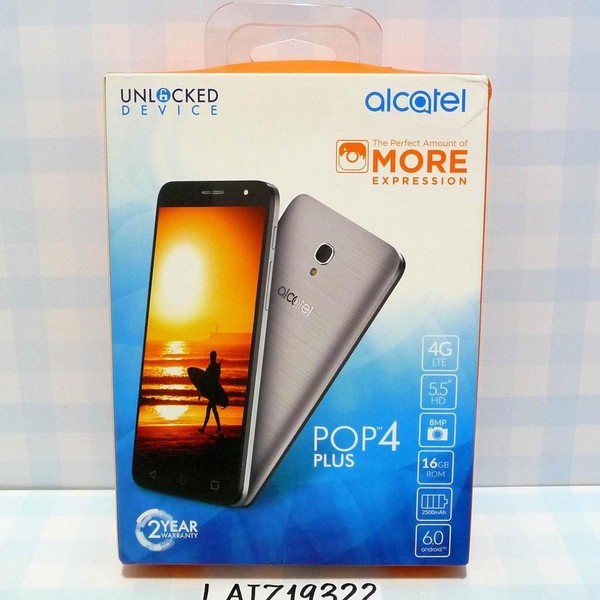 Alcatel Pop 4 Plus - Unlocked, 16 GB, Silver