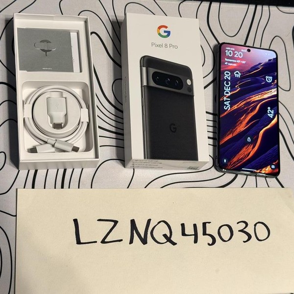 Google Pixel 8 Pro - Unlocked, 128 GB, Obsidian, 12 GB, G1MNW, mmWave 5G