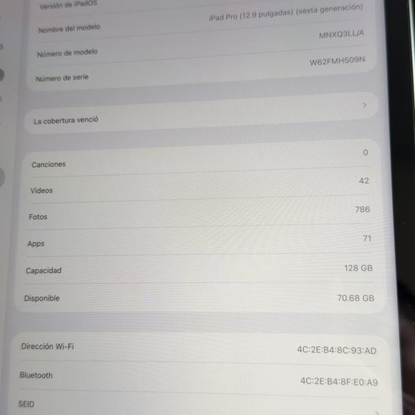 Apple iPad Pro 12.9 inch 6th Gen 2022 - Wi-Fi, Silver, 128 GB