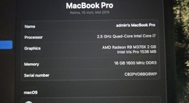 Good
													MacBook Pro 2015 (Retina) - 15" - Silver, 512 GB, 16 GB, photo 3 of 11