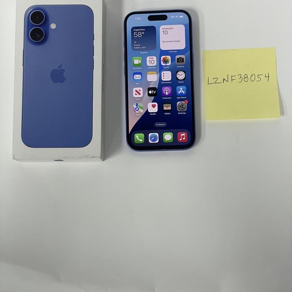 Apple iPhone 16 - Verizon, 128 GB, Ultramarine, A3081