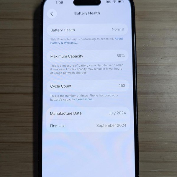 Apple iPhone 15 - Unlocked, 128 GB, Black, A2846