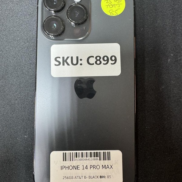 Apple iPhone 14 Pro Max - AT&T, 256 GB, Black, A2651