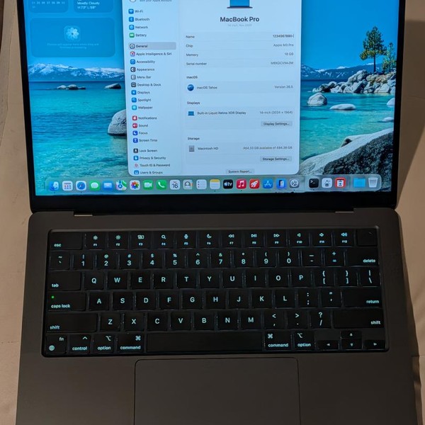 MacBook Pro Late 2023 (M3) - 14 inch - 512 GB, Black, 18 GB, Apple M3 Pro 11-core, 14-core GPU