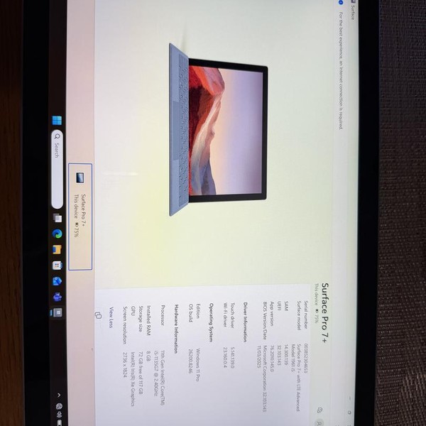 Microsoft Surface Pro 7 Plus - 128 GB, Platinum, 8 GB, Intel Core i5, LTE