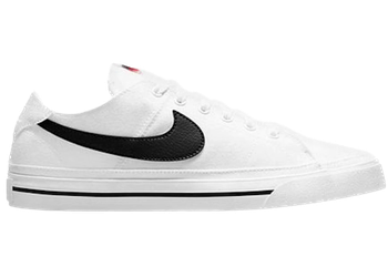 Nike Court Legacy Canvas White Black Swoosh for sale