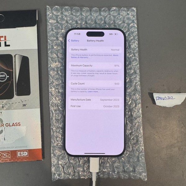 Apple iPhone 15 Pro - Unlocked, 256 GB, Blue, A2848