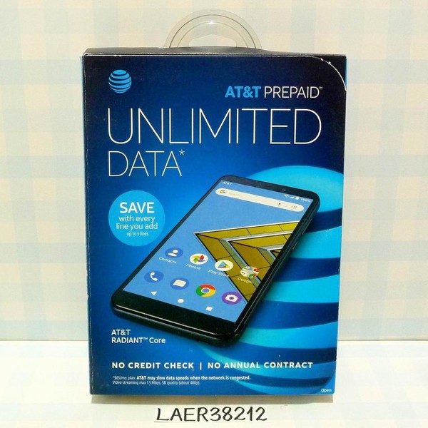 AT&T Radiant Core Prepaid - AT&T, 16 GB, Gray
