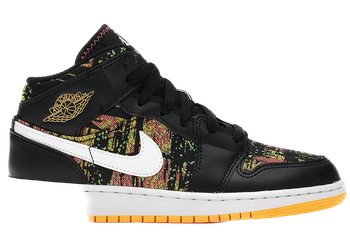 Jordan 1 Mid Black Laser Orange Bright Melon (GS) for sale