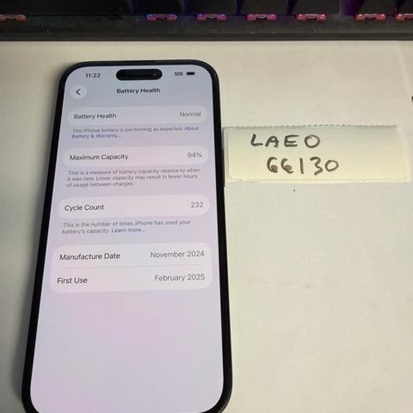 Apple iPhone 15 - Unlocked, 128 GB, Black, A2846