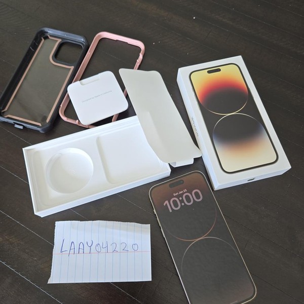 Apple iPhone 14 Pro Max - Unlocked, Gold, 256 GB, A2651