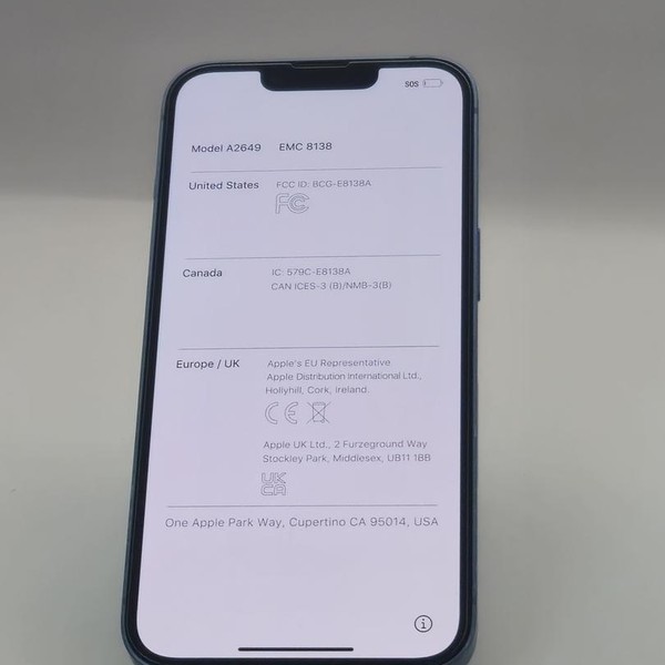 Apple iPhone 14 - AT&T, 128 GB, Blue, A2649