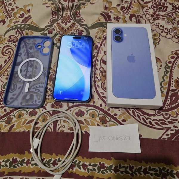 Apple iPhone 16 Plus - Unlocked, 128 GB, Ultramarine, A3082