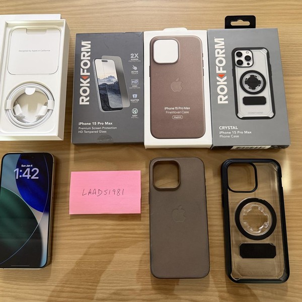 Apple iPhone 15 Pro Max - Unlocked, 256 GB, Natural, A2849